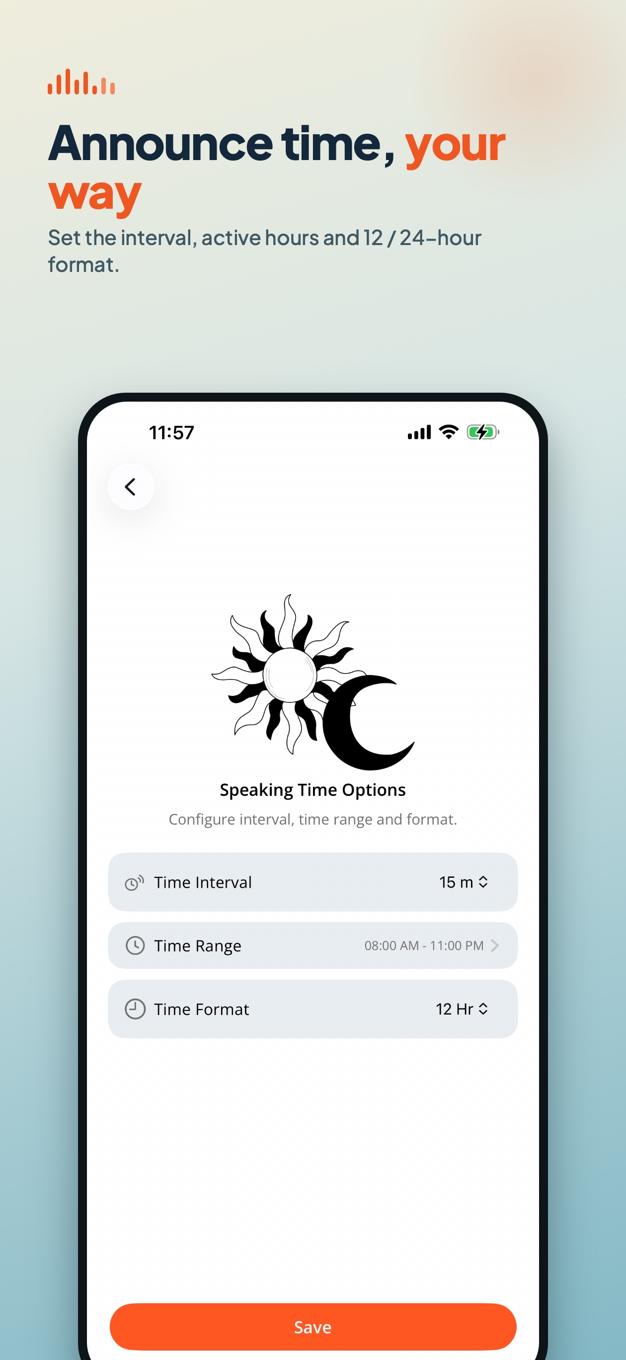Speaking Clock with Voice screen 8